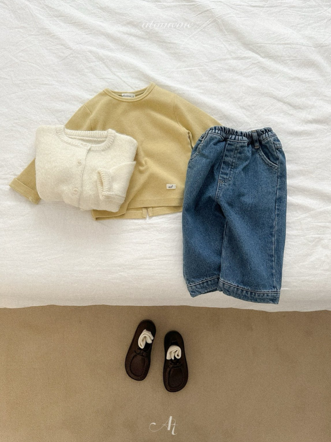 [atomeme] Half Slit Denim