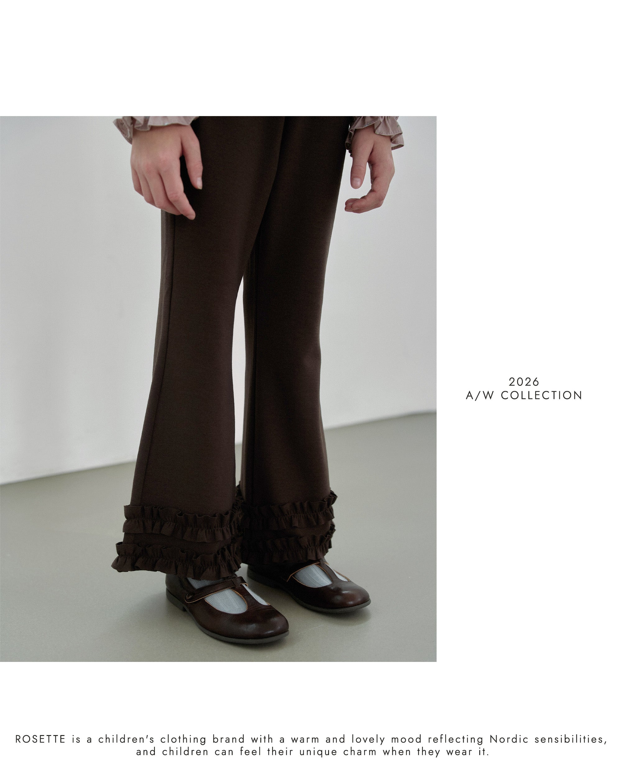 ［ROSETTE］Glowly frill flare pants