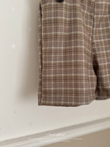 Rommy check suspender pants