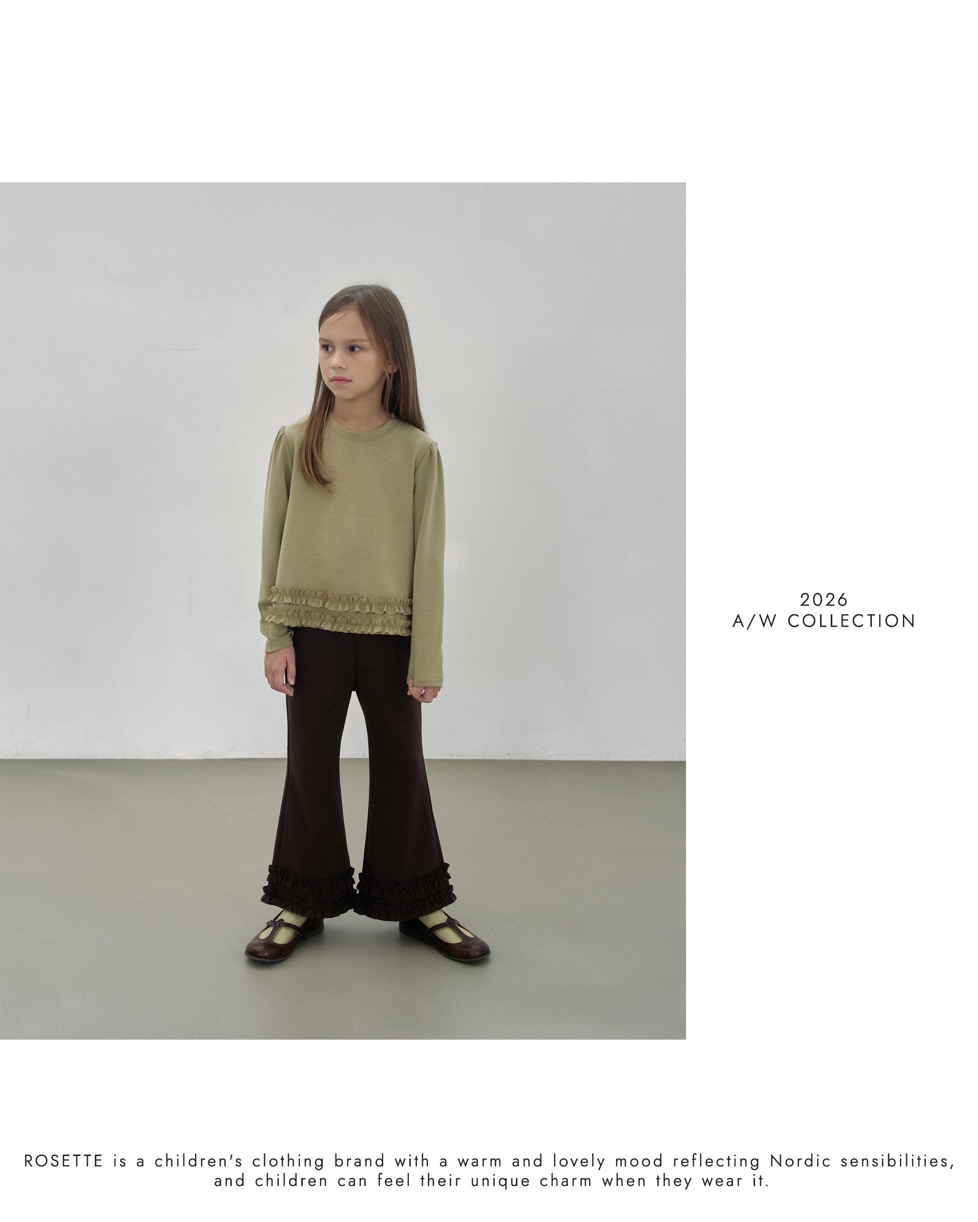 ［ROSETTE］Glowly frill flare pants