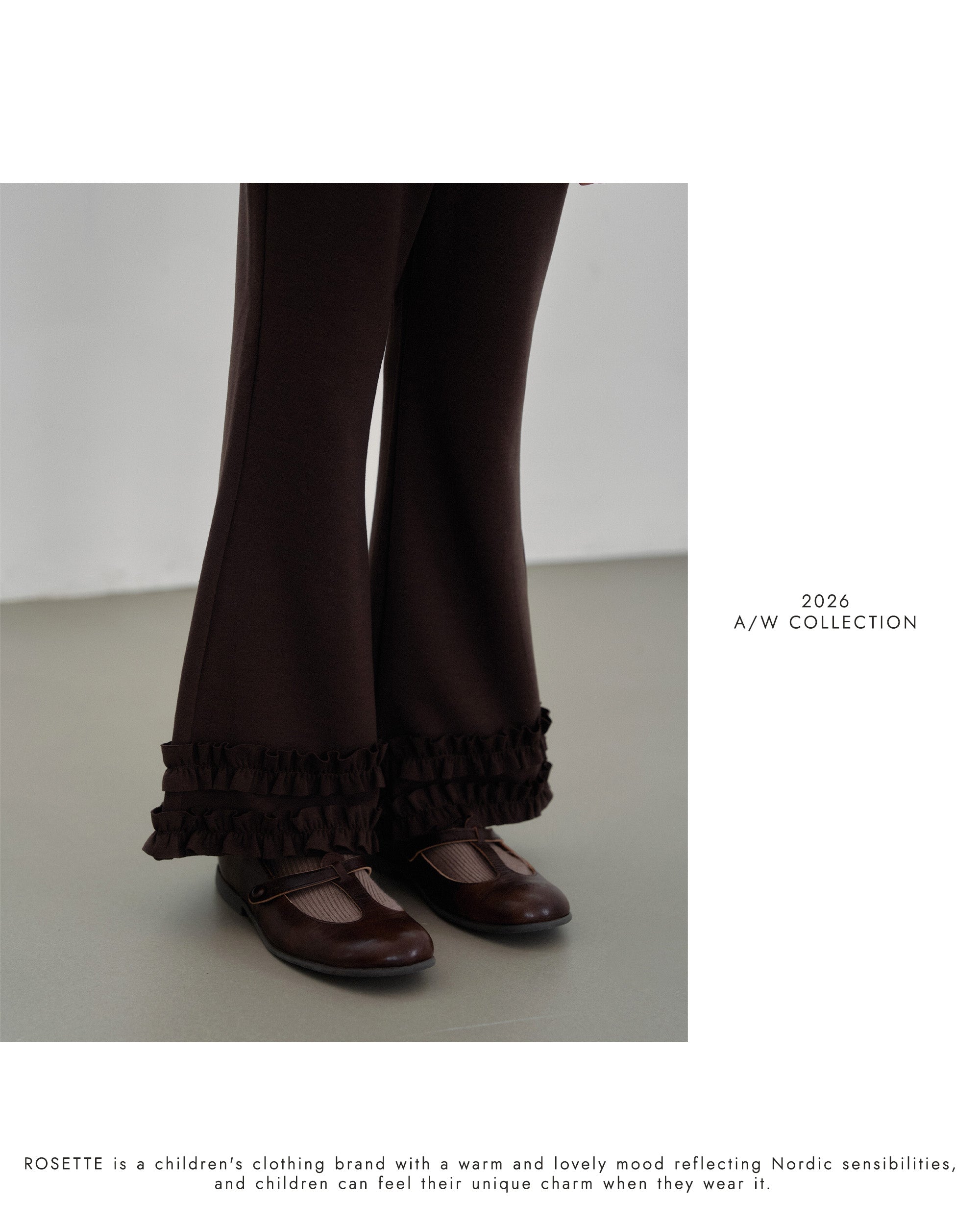 ［ROSETTE］Glowly frill flare pants