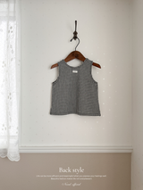 Muse check sleeveless blouse