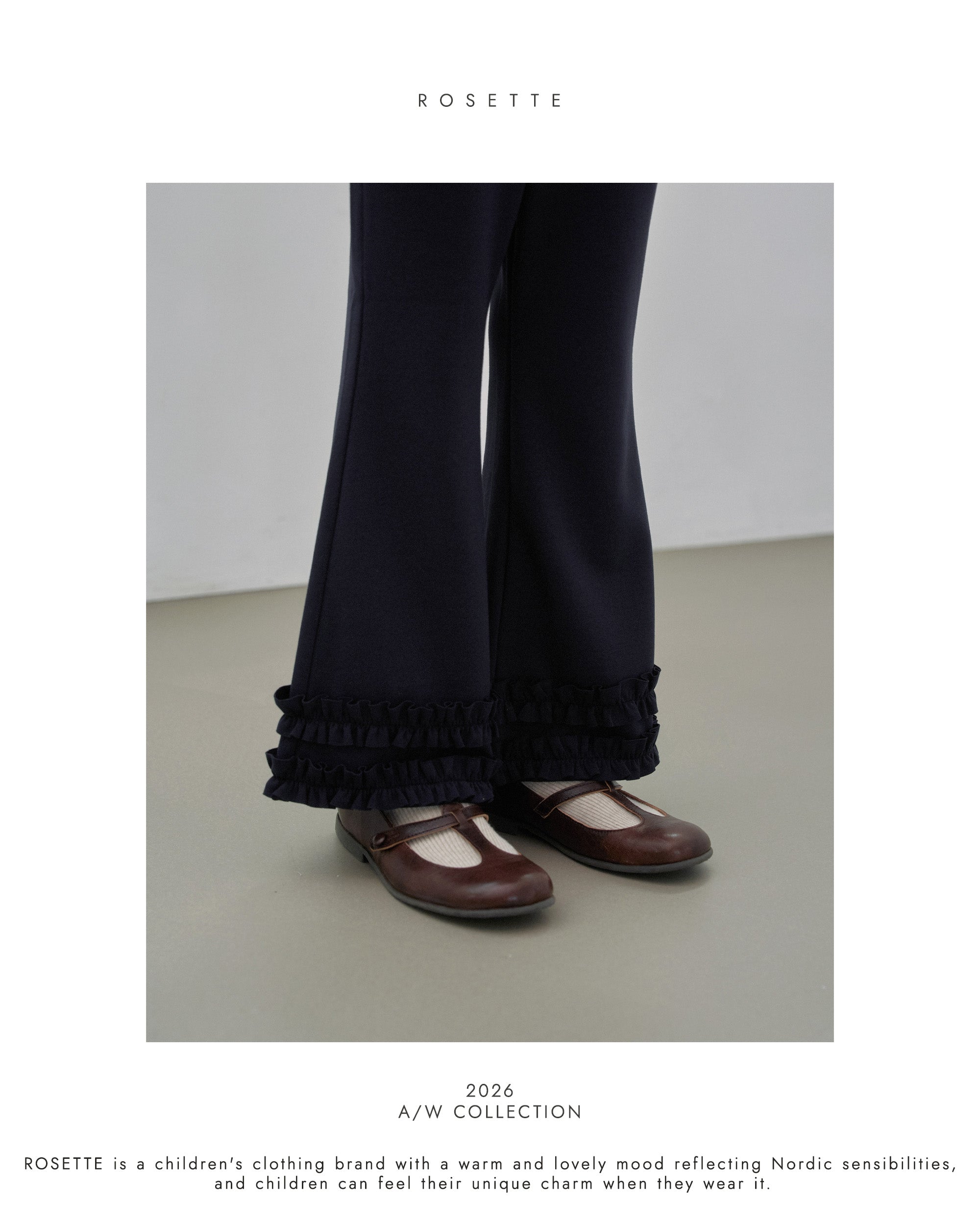 ［ROSETTE］Glowly frill flare pants
