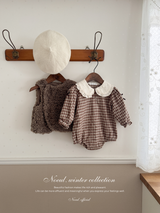 Frill check collar rompers (baby)