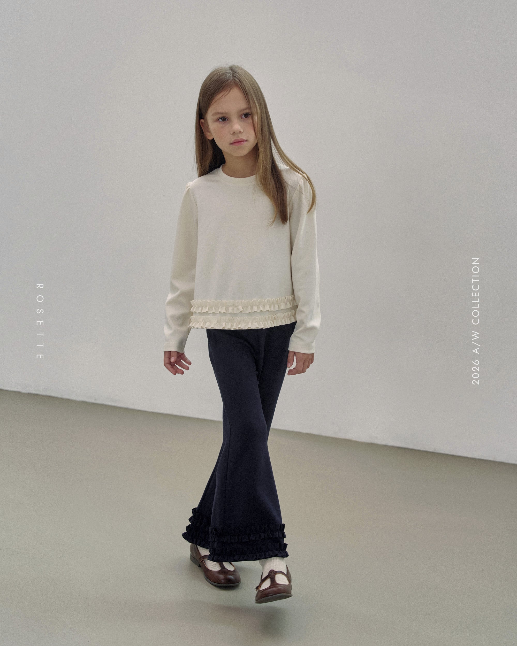 ［ROSETTE］Glowly frill flare pants