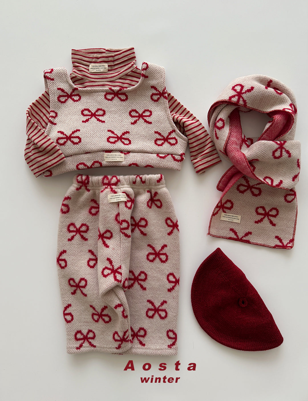 ［Aosta］Wool turtleneck tee