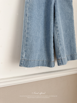 Frill denim pants