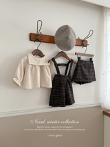 Miel check suspender pants