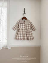 Bonbon check one-piece