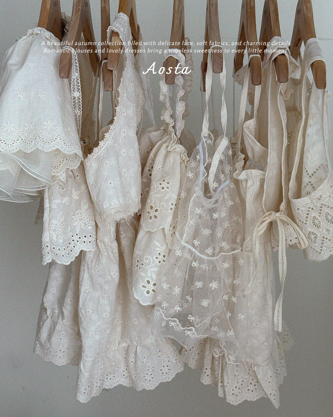 ［Aosta］Lace Jenny Open Vest