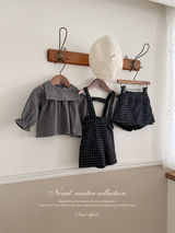 Miel check suspender pants