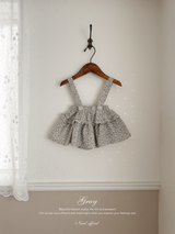 Dobby frill suspender skirt