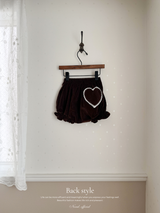 Heart corduroy frill bloomer