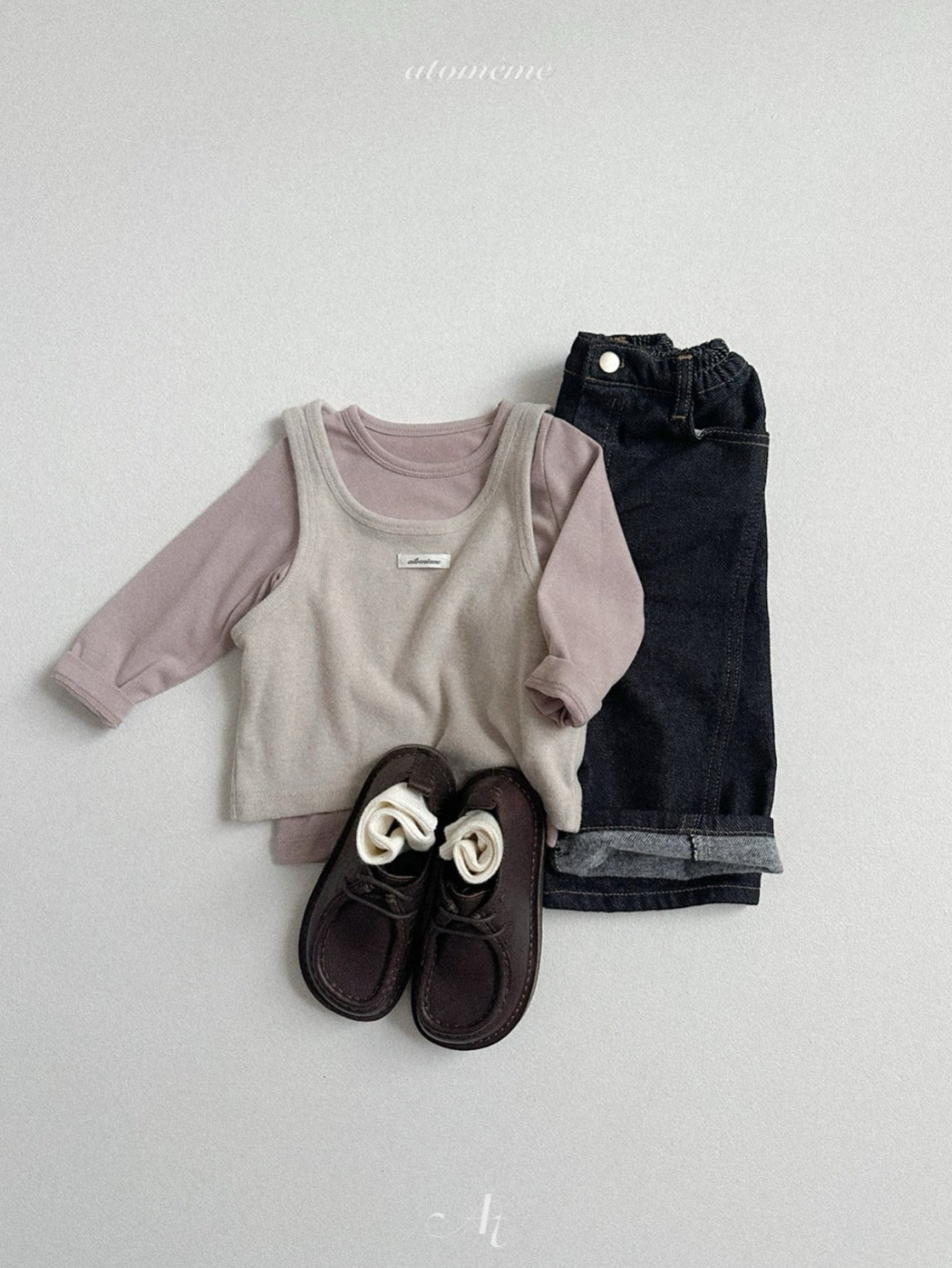 [atomeme] No-fade Curved Denim