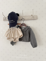 Bell check blouse