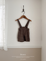 Rommy check suspender pants