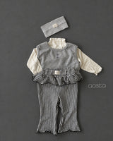 ［Aosta］Kiki Frill Check Pants