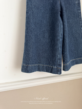 Frill denim pants
