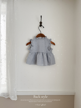 Layered ribbon frill one-piece (baby)
