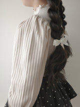 Mellow rib puff tops