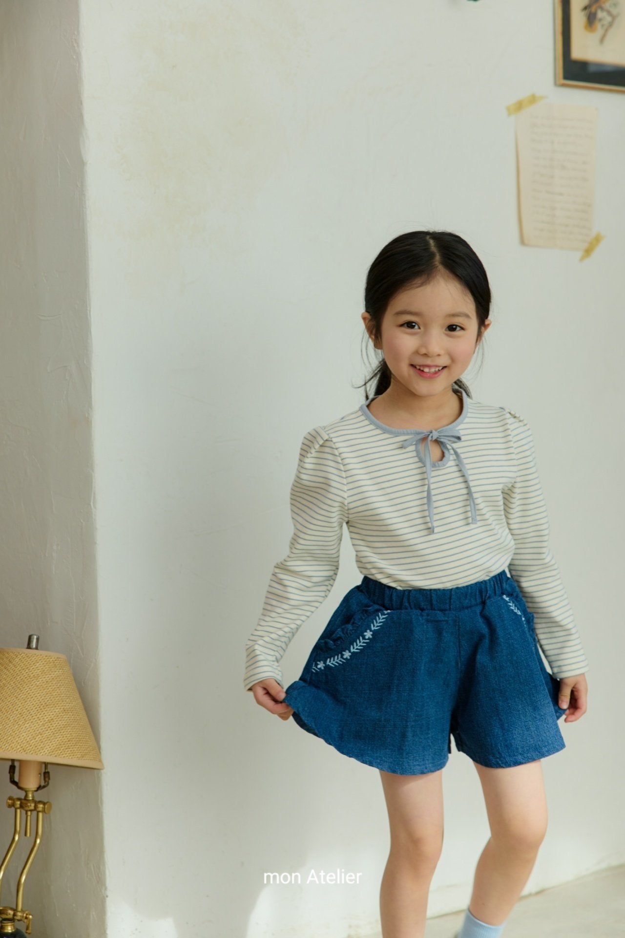 ［mon Atelier］Culotte denim pants