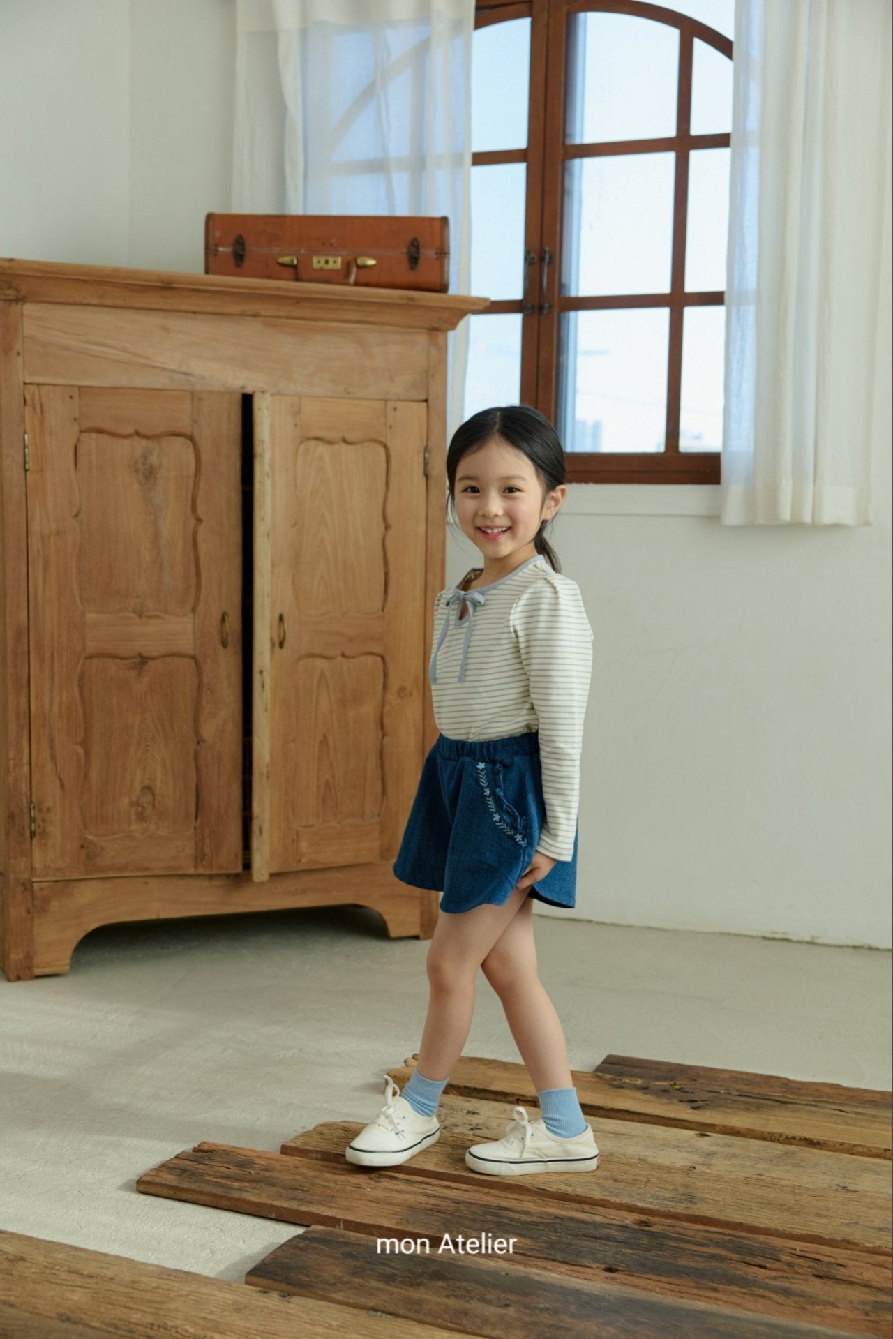 ［mon Atelier］Culotte denim pants