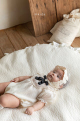 ［mkids］Chocolate lace bonnet