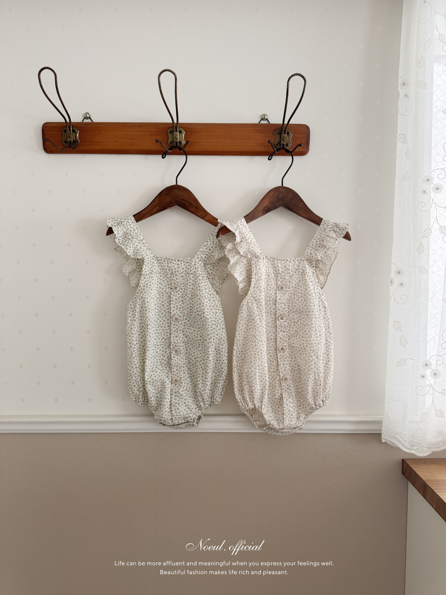 Charming frill rompers
