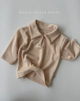 ［Aosta］Mulmul Collar Tee