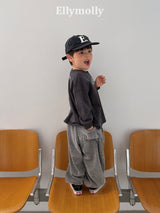 ［ELLY MOLLY］Velvet stripe jogger pants