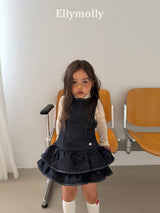［ELLY MOLLY］Mona frill denim one-piece