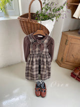 ［OREN］Noirjette check one-piece (kids)