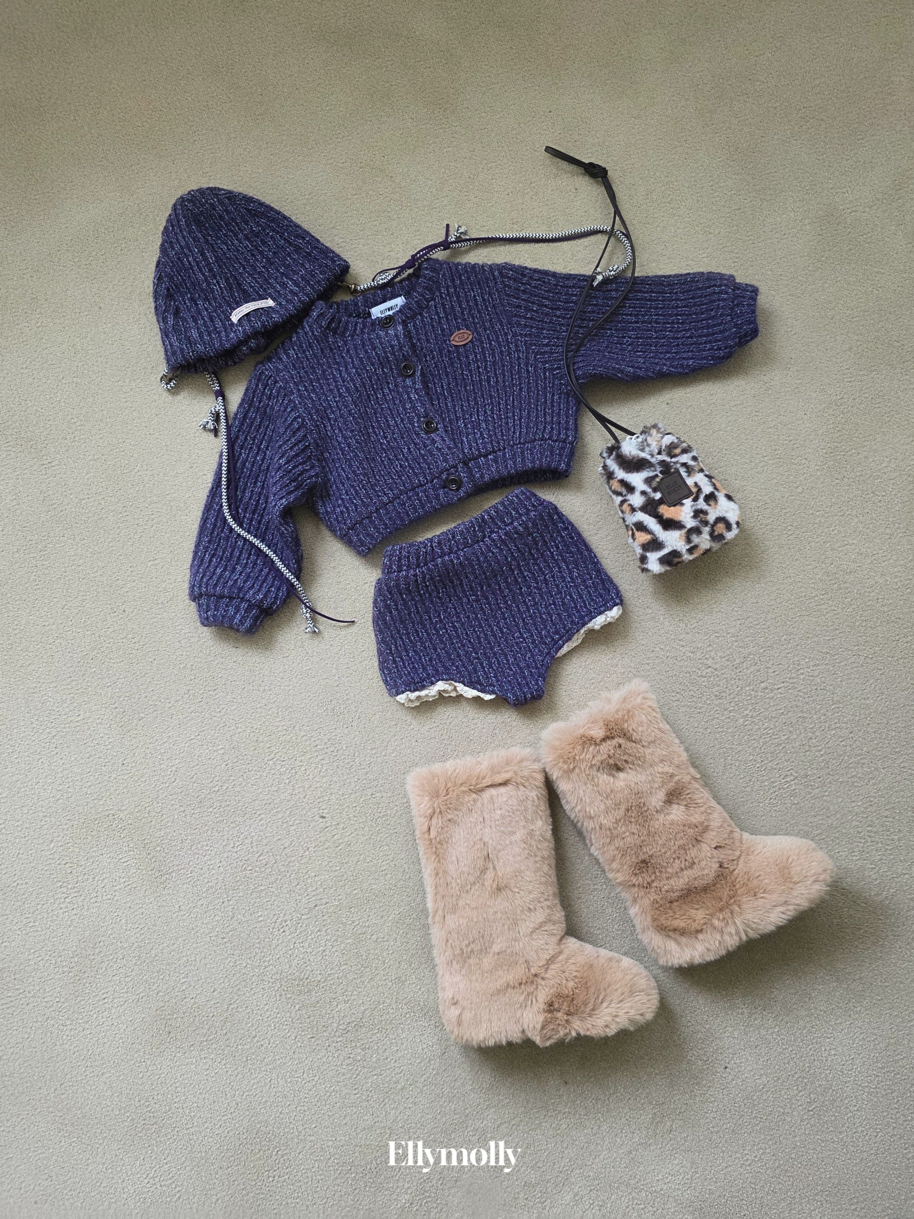 ［ELLY MOLLY］Muffin wool knit pants