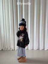 ［ELLY MOLLY］Shadow stripe long skirt