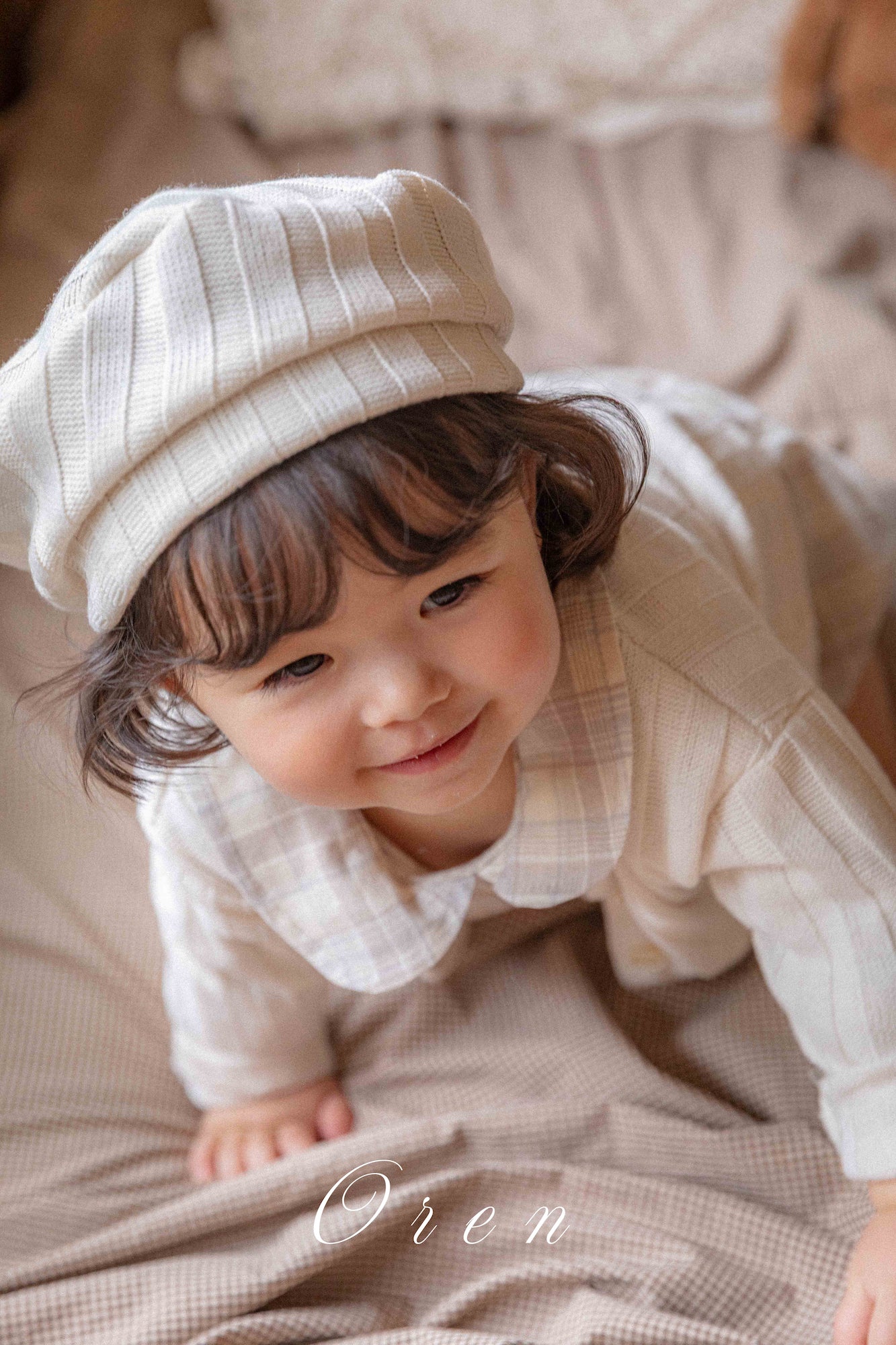 ［OREN］Allo cardigan & beret set