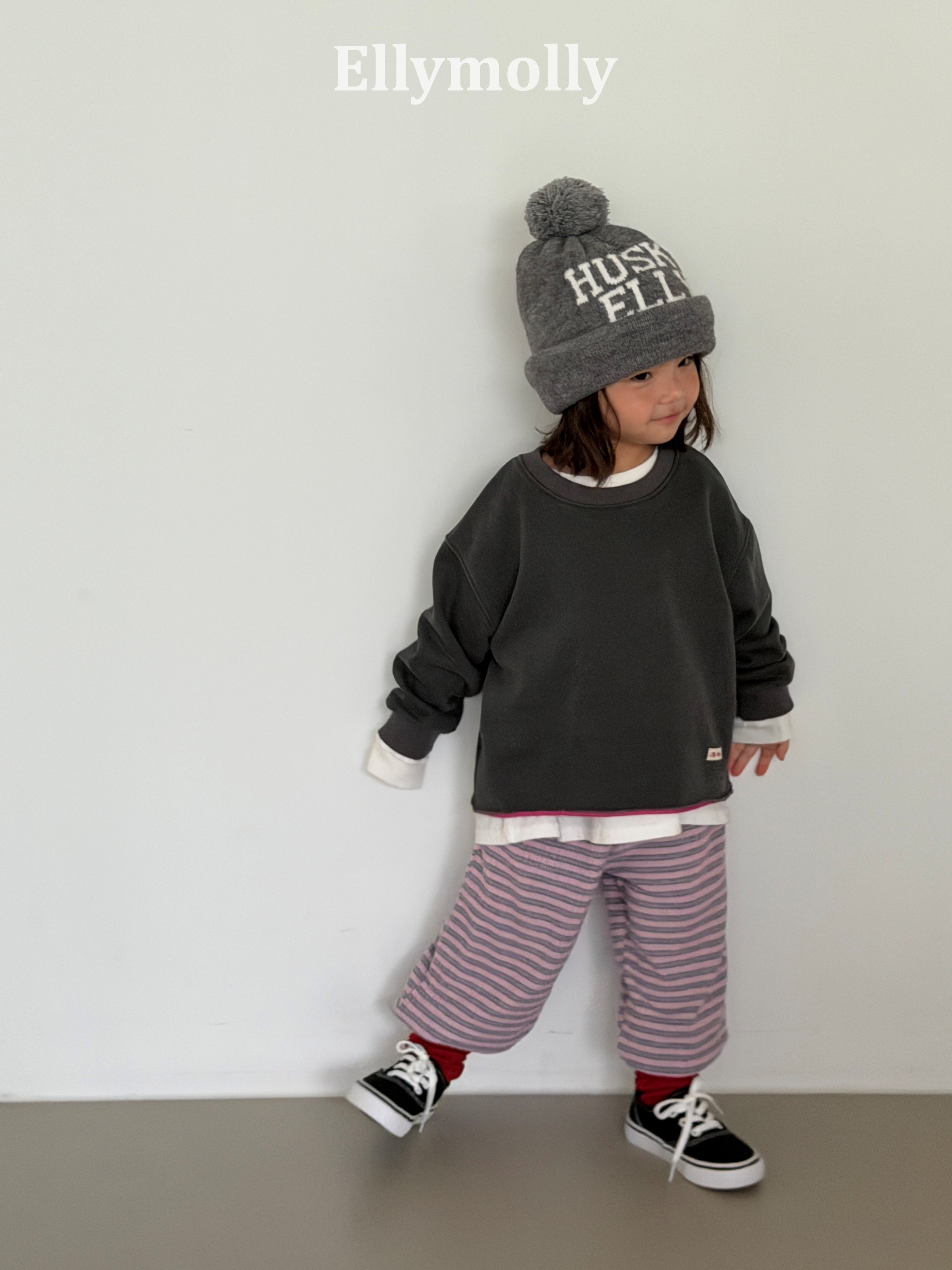 ［ELLY MOLLY］Loen stripe jogger pants