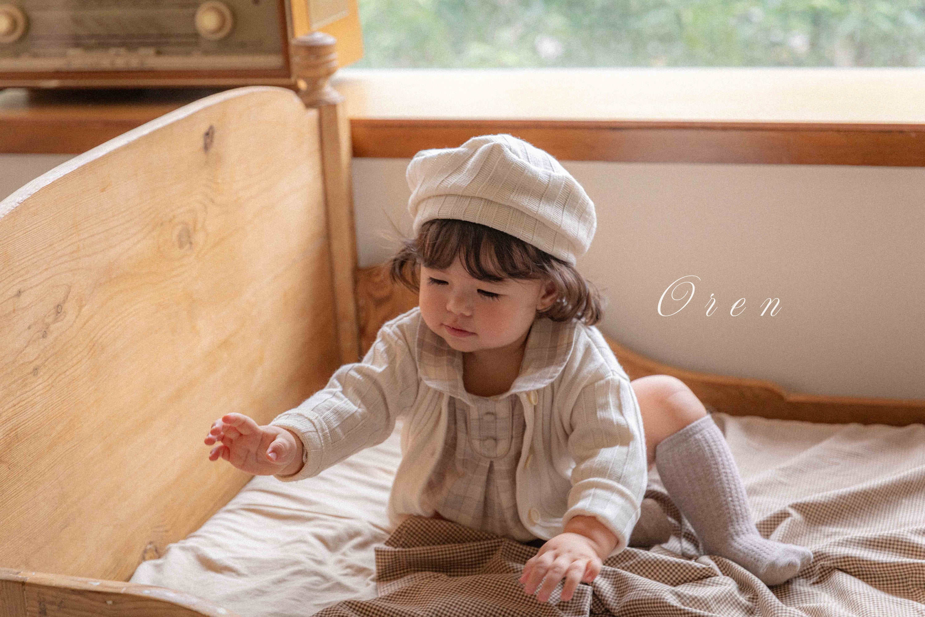 ［OREN］Allo cardigan & beret set