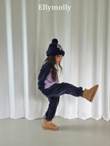 ［ELLY MOLLY］Velvet stripe jogger pants
