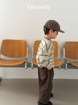 ［ELLY MOLLY］Domino stripe pigment tee