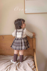 ［OREN］Noirjette check bloomer skirt