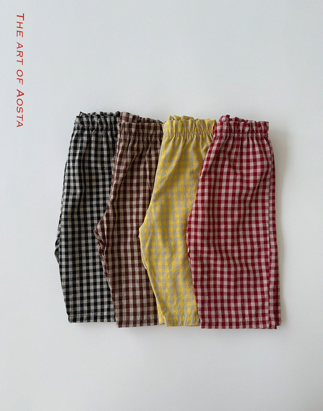 ［Aosta］Caramel Check Pants