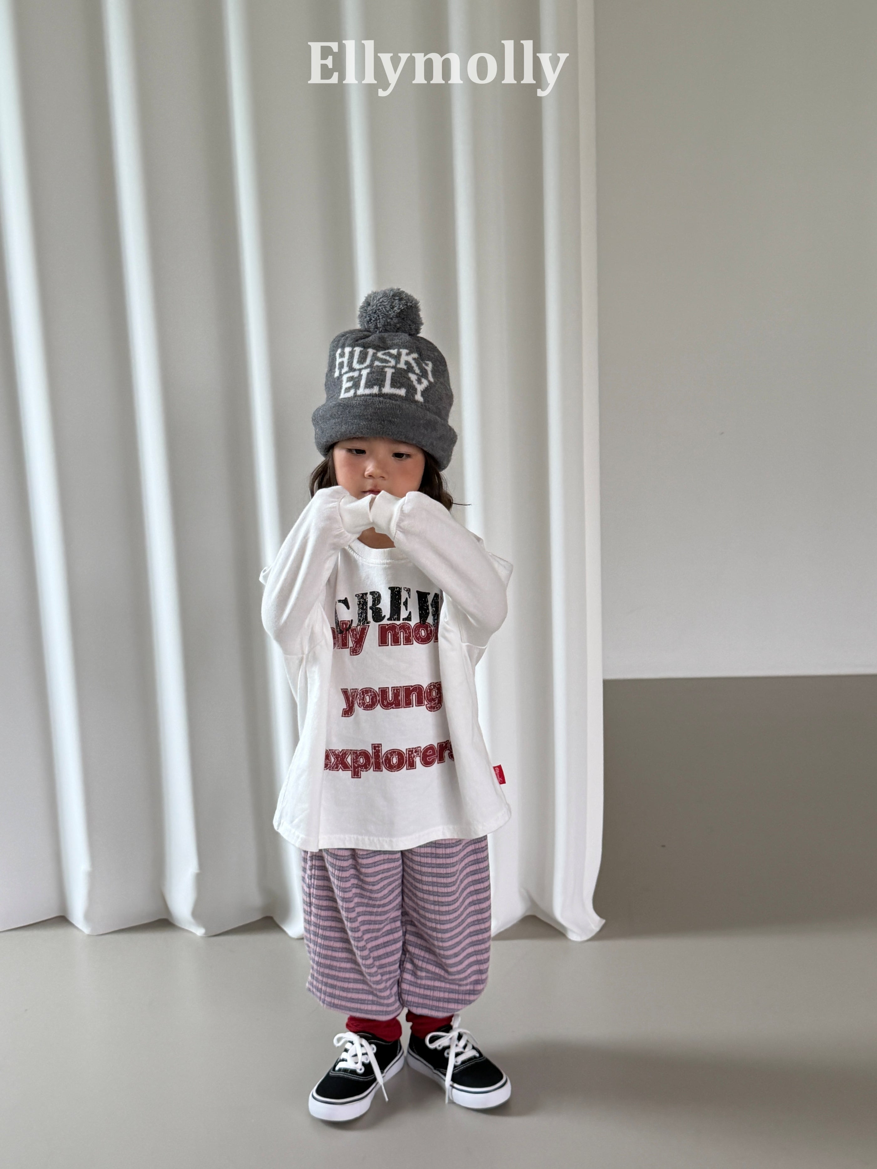 ［ELLY MOLLY］Loen stripe jogger pants
