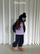 ［ELLY MOLLY］Velvet stripe jogger pants