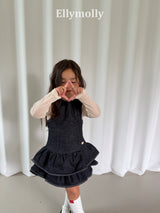 ［ELLY MOLLY］Mona frill denim one-piece