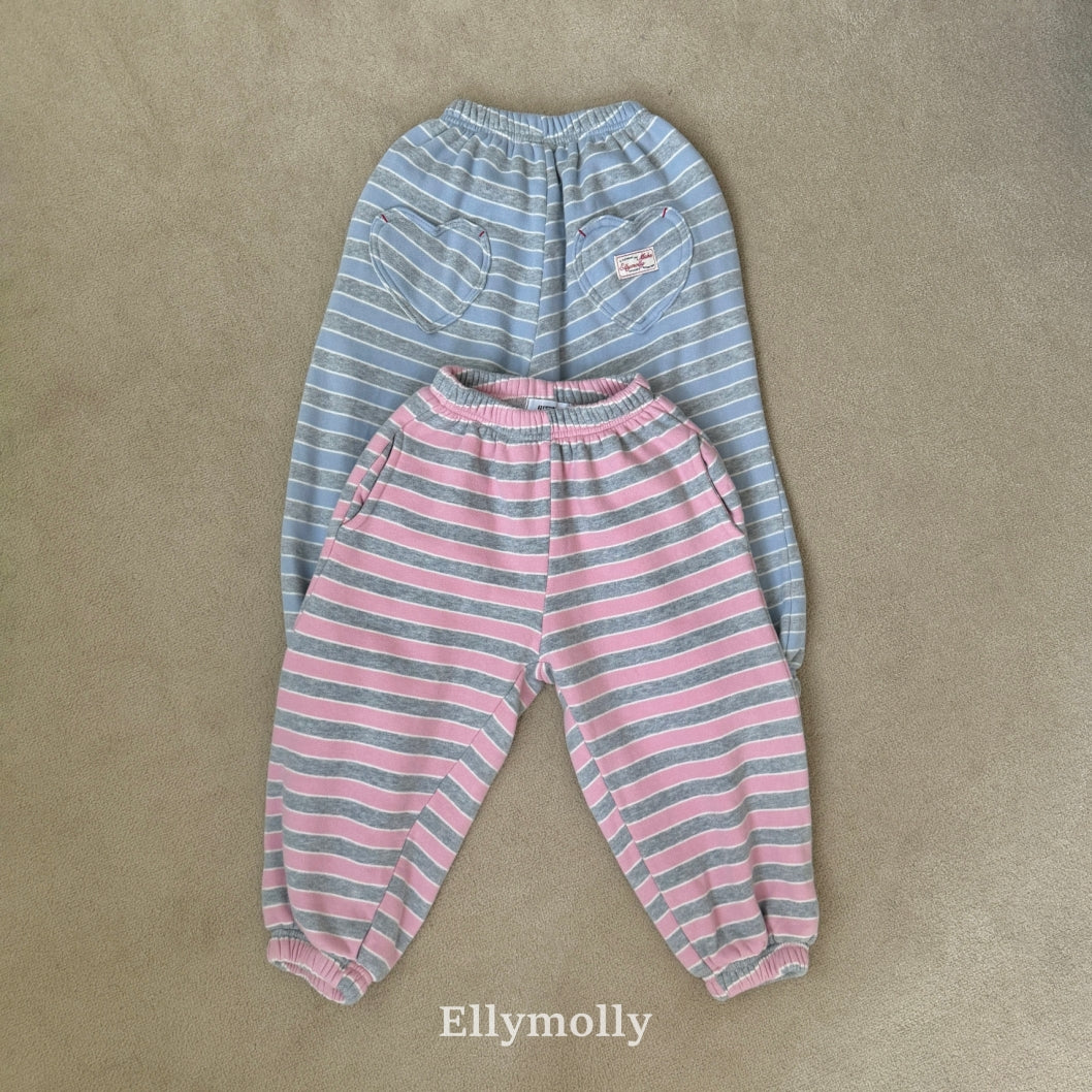 ［ELLY MOLLY］Gray heart jogger pants
