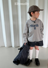 ［ELLY MOLLY］Flap non-fade denim short pants