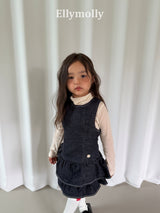 ［ELLY MOLLY］Velvet high neck tops