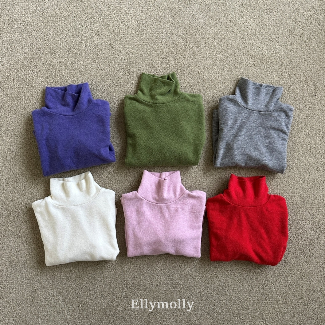 ［ELLY MOLLY］Snow warm turtleneck tee