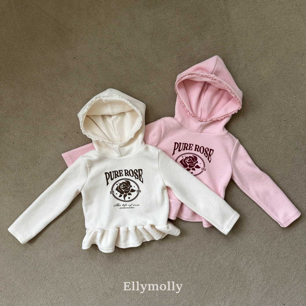 ［ELLY MOLLY］Rose frill hoodie