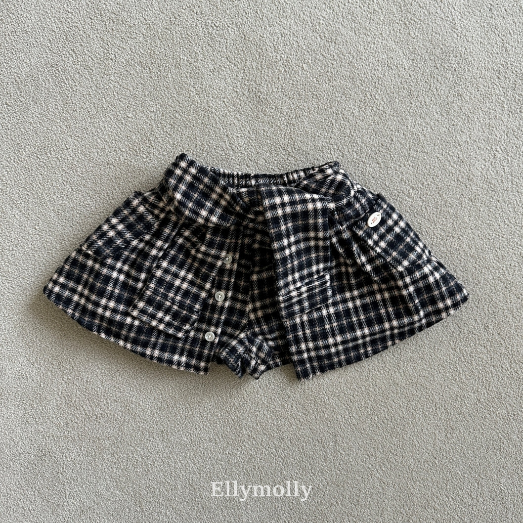 ［ELLY MOLLY］Miso check wrap pants
